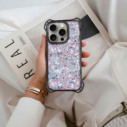 Coque iPhone 13 Pro Max Bounce — Paillettes givrées étoilées