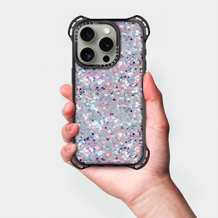 Coque iPhone 15 Pro Bounce — Paillettes givrées étoilées