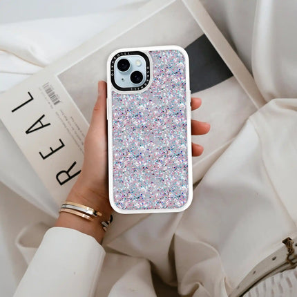 Coque iPhone 13 Classic — Paillettes givrées étoilées