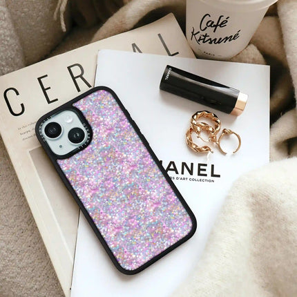 Coque iPhone 15 Plus Elite — Paillettes pastel crépusculaires