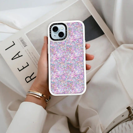 Coque iPhone 15 Plus classique — Paillettes pastel crépusculaires