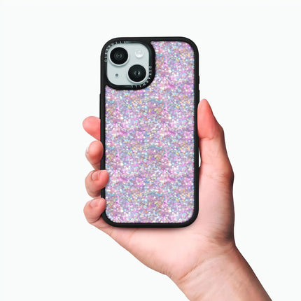 Coque iPhone 15 Plus Elite — Paillettes pastel crépusculaires