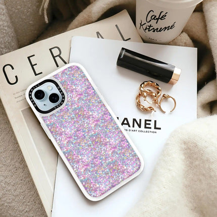 Coque iPhone 15 Plus classique — Paillettes pastel crépusculaires