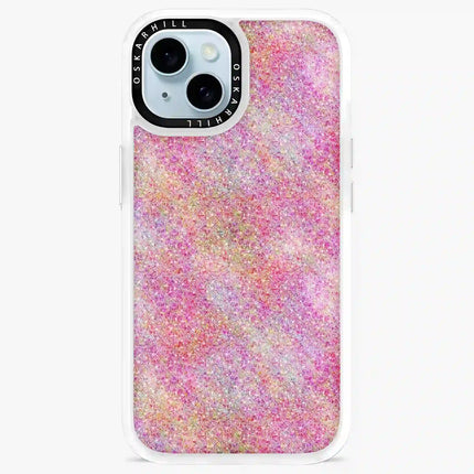 Coque iPhone 14 Plus Classic — Paillettes roses