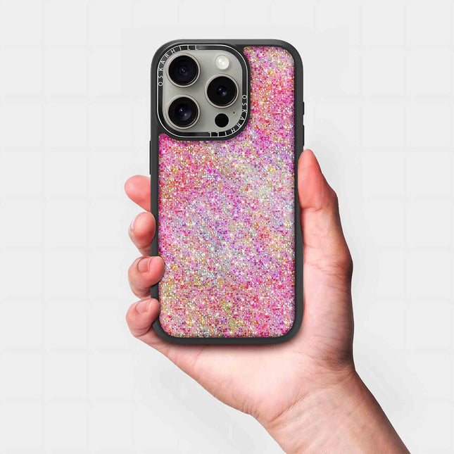 iPhone 15 Pro Max Case Elite — Pink Glitter