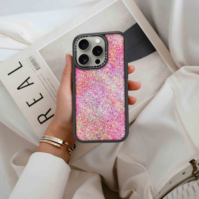 iPhone 14 Pro Max Case Elite — Pink Glitter