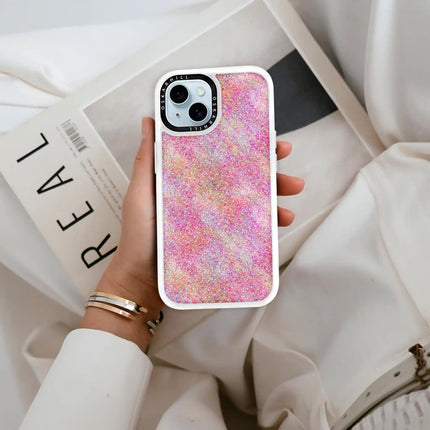 Coque iPhone 14 Plus Classic — Paillettes roses