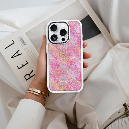 Coque iPhone 14 Pro Classic — Paillettes roses