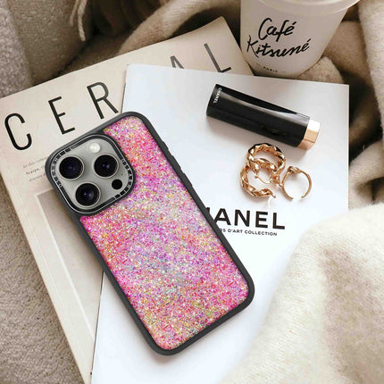 iPhone 16 Pro Case Elite — Pink Glitter