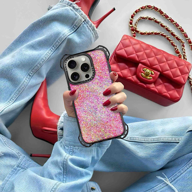 iPhone 14 Pro Case Bounce — Pink Glitter