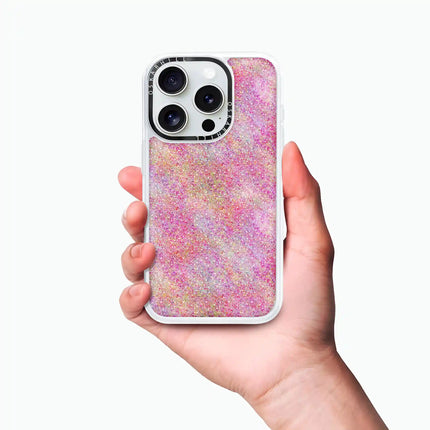 Coque iPhone 14 Pro Max Classic — Paillettes roses