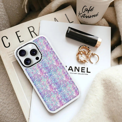 iPhone 14 Pro Case Classic — Pastel Purple-Blue Glitter