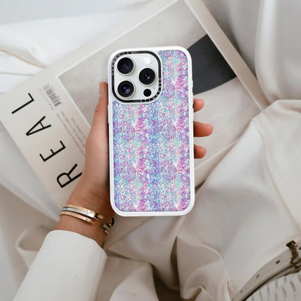 iPhone 16 Pro Case Classic — Pastel Purple-Blue Glitter