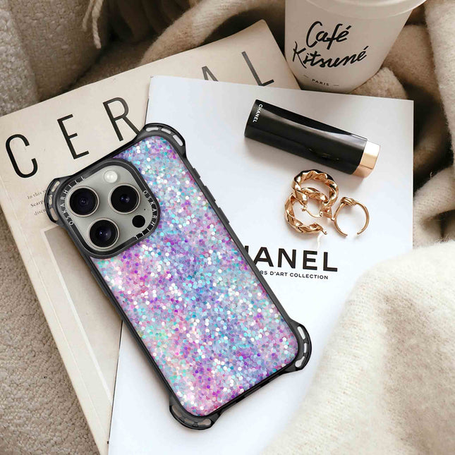 iPhone 13 Pro Case Bounce — Pastel Purple-Blue Glitter