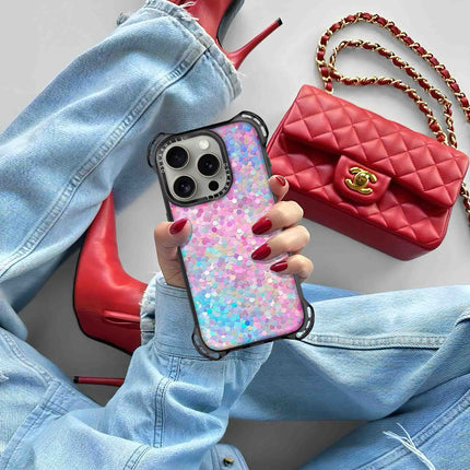 iPhone 16 Pro Case Bounce — Pastel Multicolor Glitter