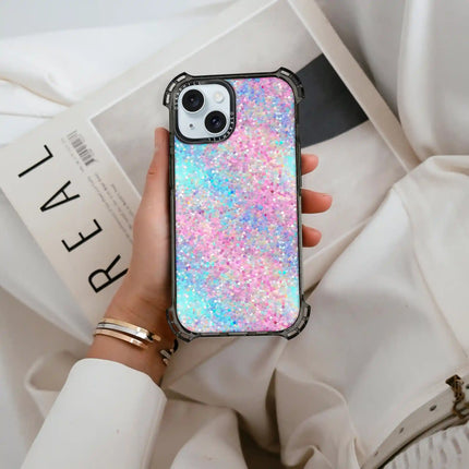 Coque iPhone 14 Plus Bounce — Paillettes multicolores pastel