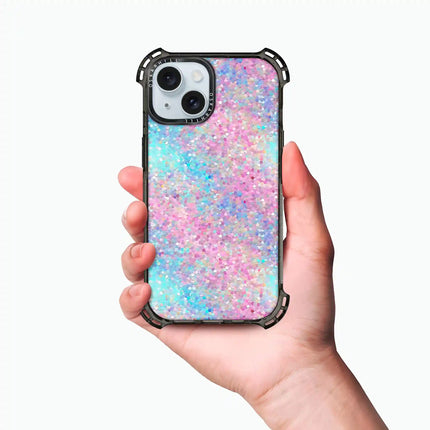 Coque iPhone 14 Bounce — Paillettes multicolores pastel