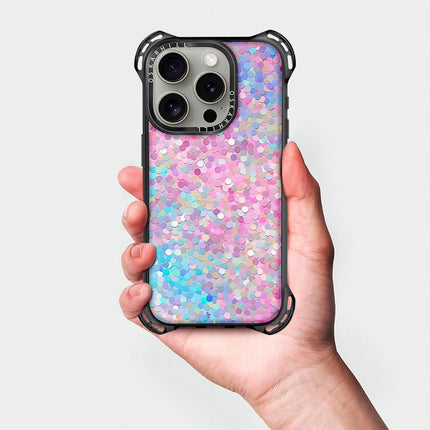 Coque iPhone 14 Pro Max Bounce — Paillettes multicolores pastel