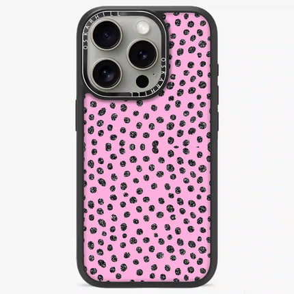 Coque Elite pour iPhone 13 Pro Max — Motif à pois rose pailleté