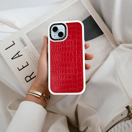 iPhone 14 Plus Hülle Classic Alligator – Cornell Rot