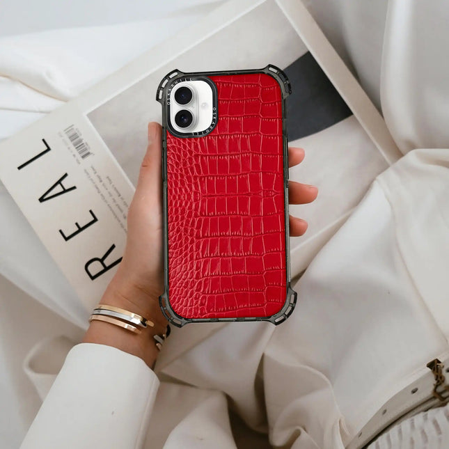 iPhone 16 Case Alligator Bounce — Valentine Red