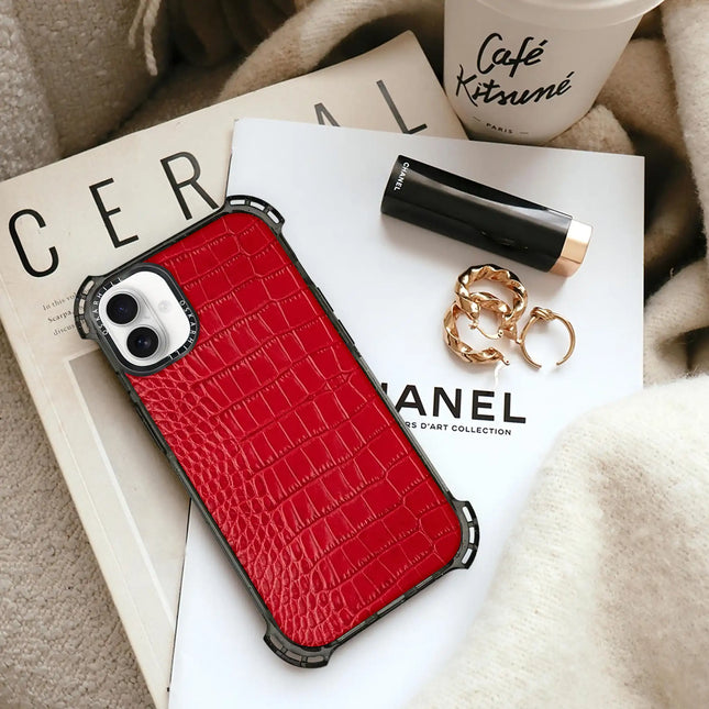 iPhone 16 Plus Alligator Bounce Case MagSafe Compatible Valentine Red