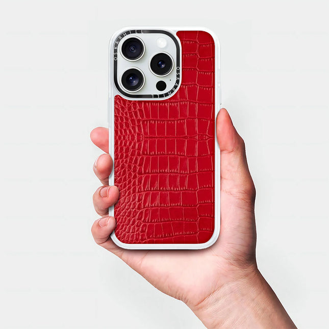 iPhone 15 Pro Max Case Classic Alligator — Cornell Red