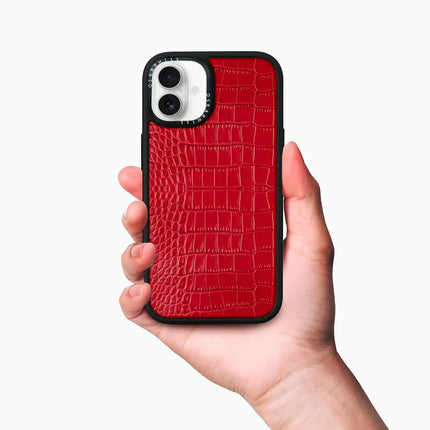 iPhone 16 Case Elite Alligator — Valentine Red