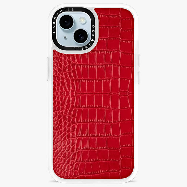 iPhone 13 in Classic Alligator MagSafe Compatible Valentine Red