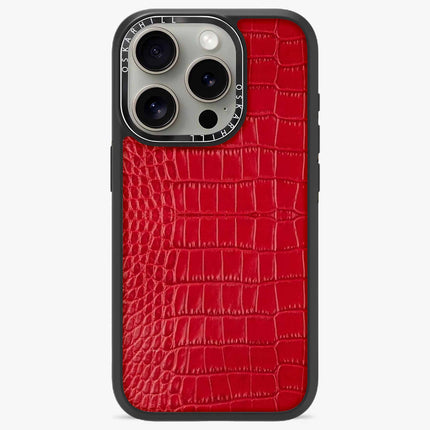 iPhone 16 Pro Case Elite Alligator — Valentine Red