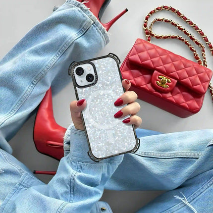 Coque iPhone 13 Mini Bounce — Cristal givré scintillant