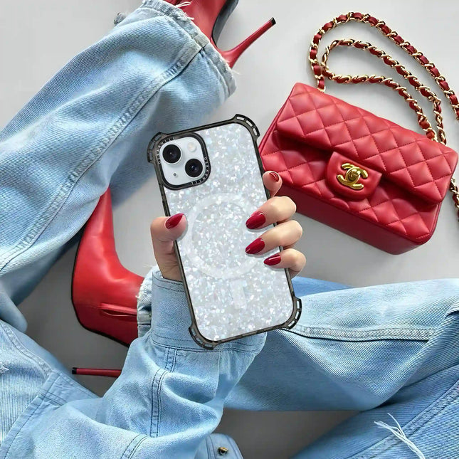 iPhone 13 Mini Case Bounce — Crystal Frost Shimmer