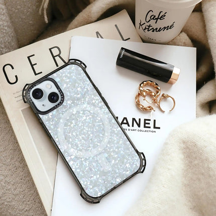 Coque iPhone 13 Mini Bounce — Cristal givré scintillant