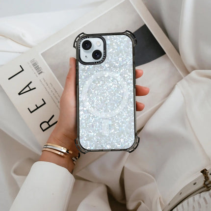 iPhone 15 Case Bounce — Crystal Frost Shimmer