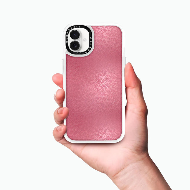 Coque iPhone 16 Plus en cuir classique — Rose sale