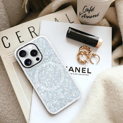 Coque classique pour iPhone 14 Pro — Cristal givré scintillant