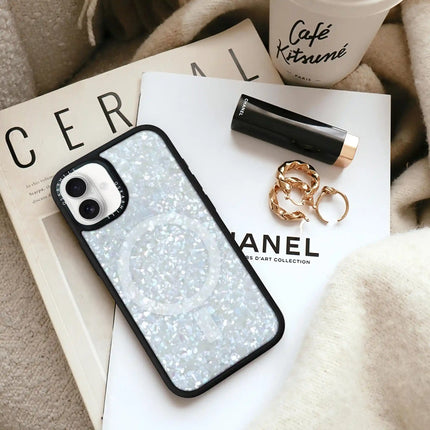 Coque iPhone 16 Plus Elite — Cristal givré scintillant