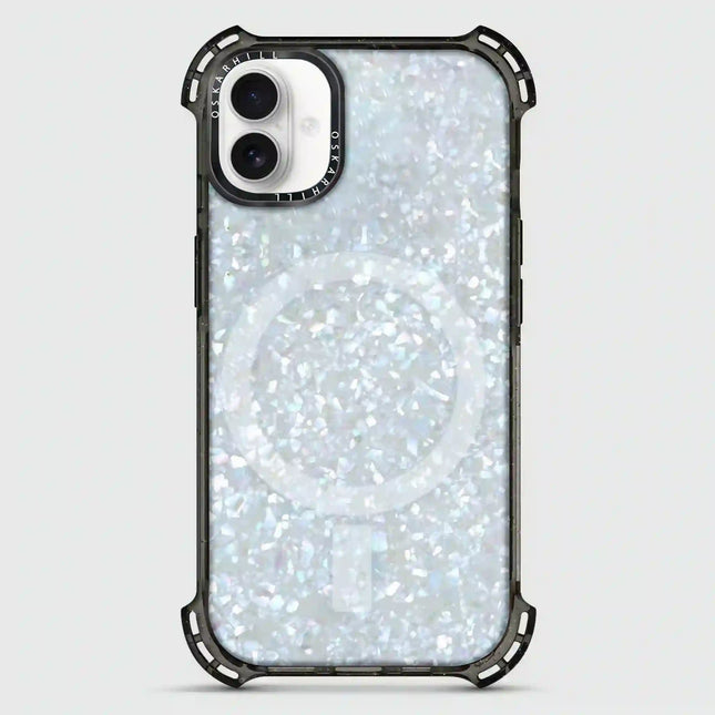 Coque iPhone 16 Plus Bounce — Cristal givré scintillant