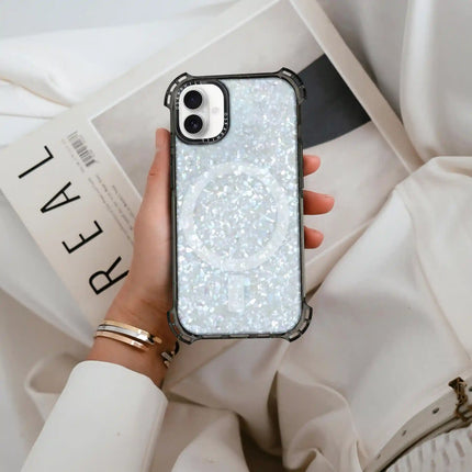 iPhone 16 Plus Hülle Bounce – Crystal Frost Shimmer