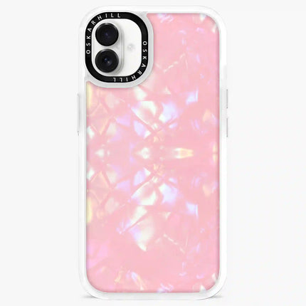 Coque iPhone 16 Plus Classic — Glitter Blush Prism Pearl