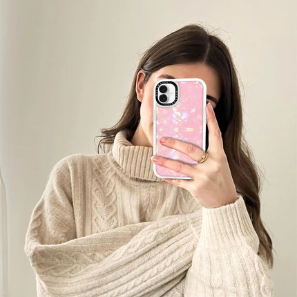 iPhone 16 Case Classic — Glitter Blush Prism Pearl