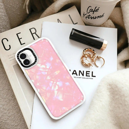 iPhone 16 Plus Case Classic — Glitter Blush Prism Pearl