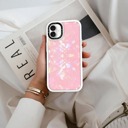 iPhone 16 Hülle Classic – Glitzer Blush Prism Pearl