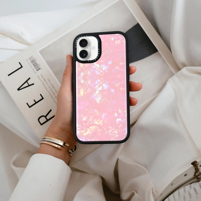 Coque iPhone 16 Plus Elite — Glitter Blush Prism Pearl