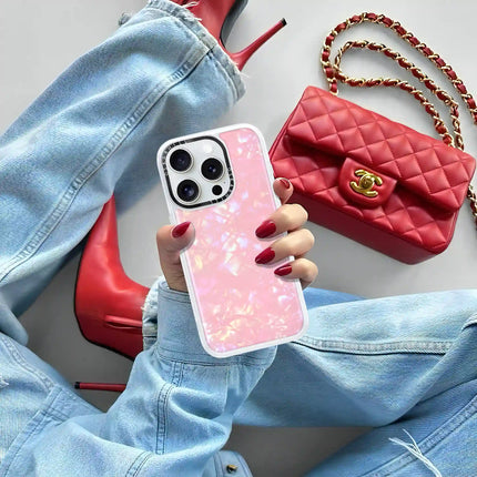 iPhone 14 Pro Case Classic — Blush Prism Pearl