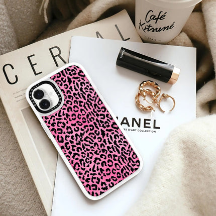 Coque iPhone 16 Plus classique — Panthère rose scintillante