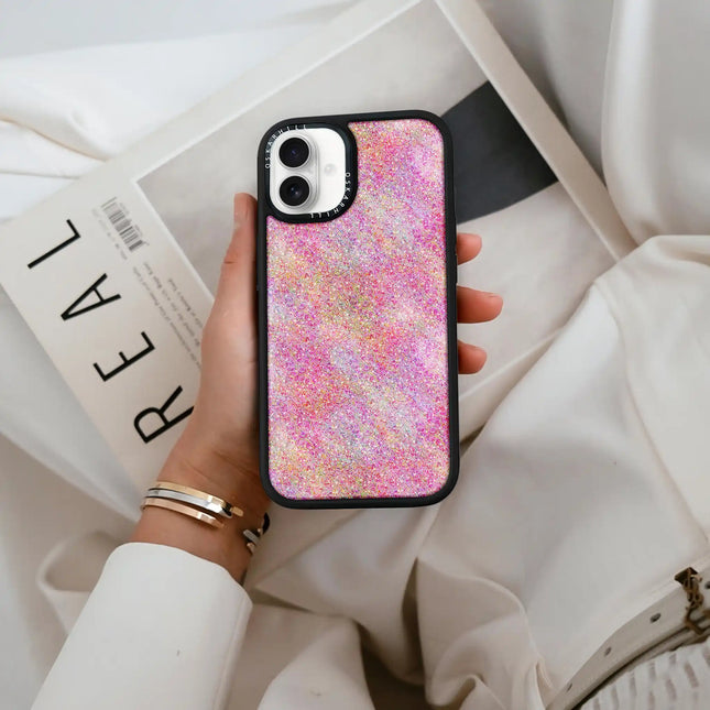 Coque Elite pour iPhone 16 Plus — Paillettes roses