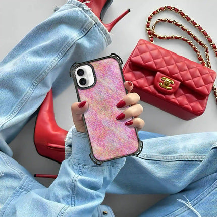 iPhone 16 Case Bounce — Pink Glitter