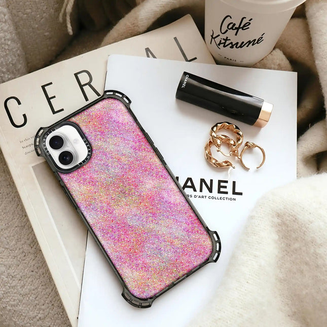 iPhone 16 Bounce MagSafe Compatible Pink Glitter Case