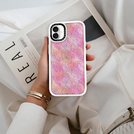 Coque iPhone 16 Classic — Paillettes roses